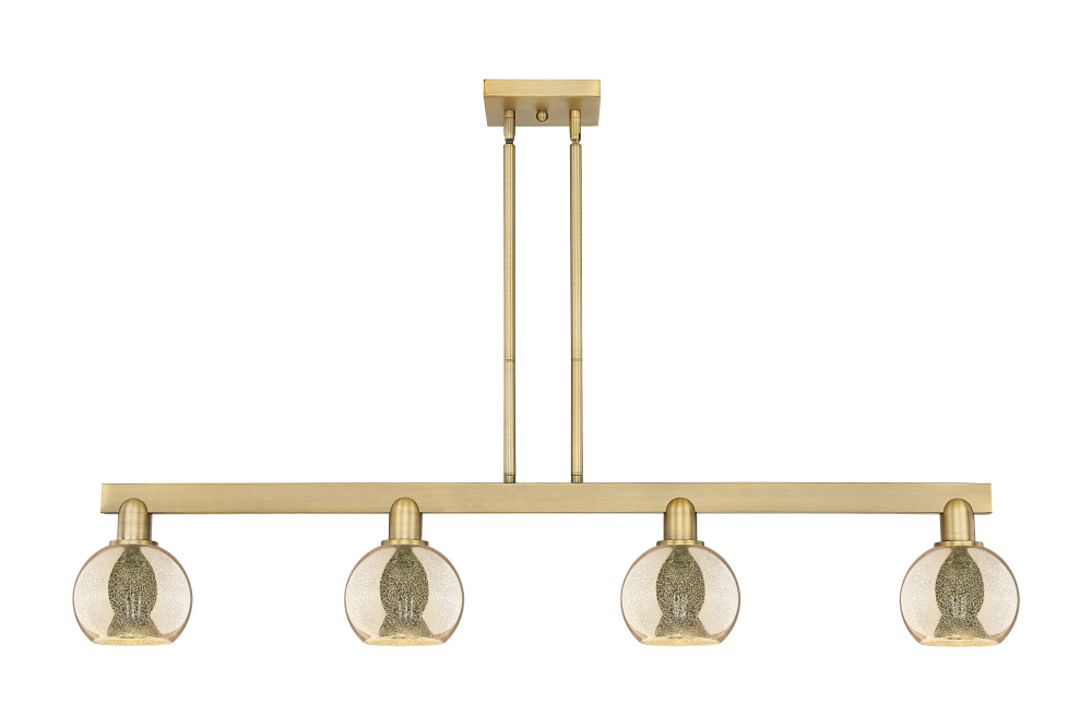 Athens - 4 Light - 49 inch - Brushed Brass - Stem hung - Island Light