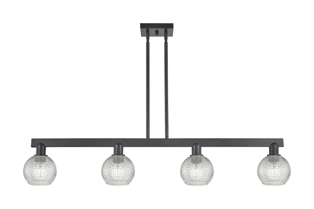 Athens - 4 Light - 49 inch - Matte Black - Stem hung - Island Light