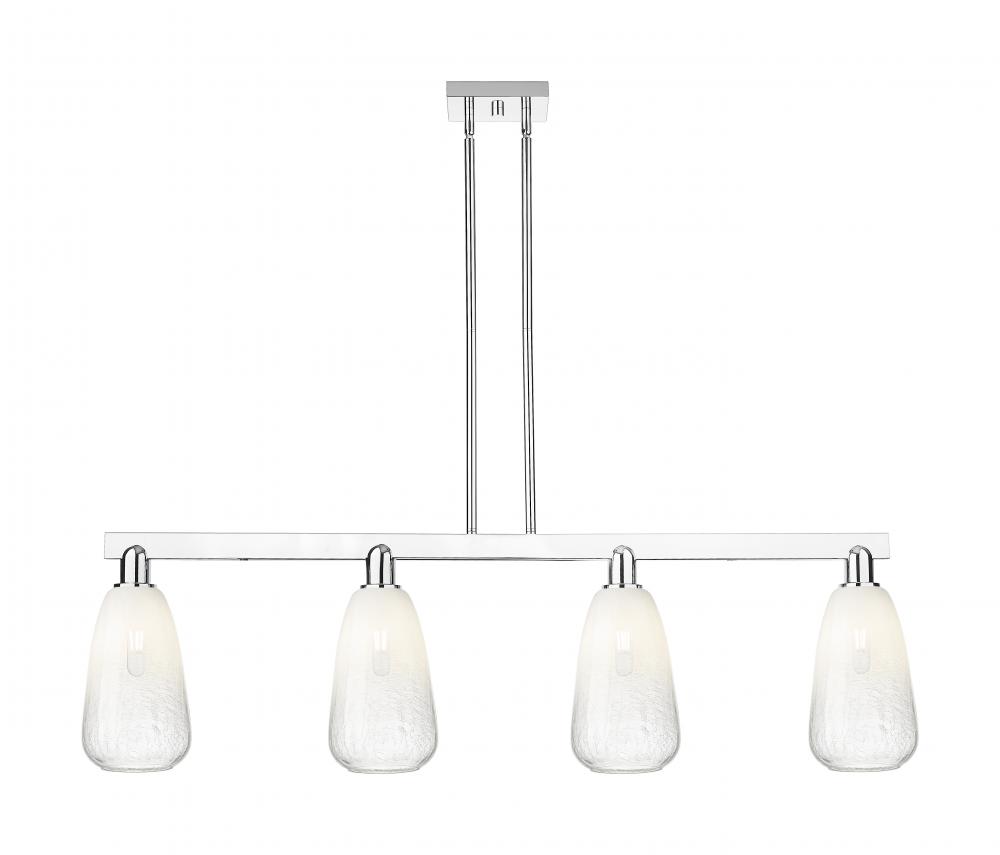 Brookhaven Almond - 4 Light - 48 inch - Polished Chrome - Stem hung - Island Light