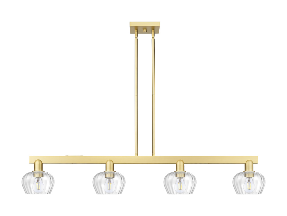 Fenton - 4 Light - 49 inch - Satin Gold - Stem hung - Island Light