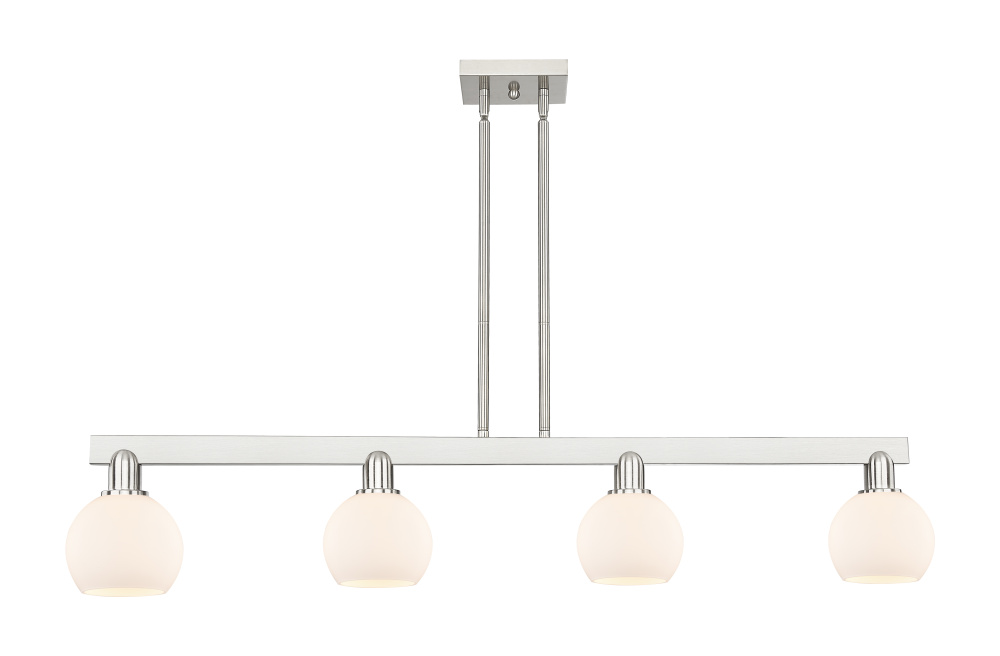 Athens - 4 Light - 49 inch - Brushed Satin Nickel - Stem hung - Island Light