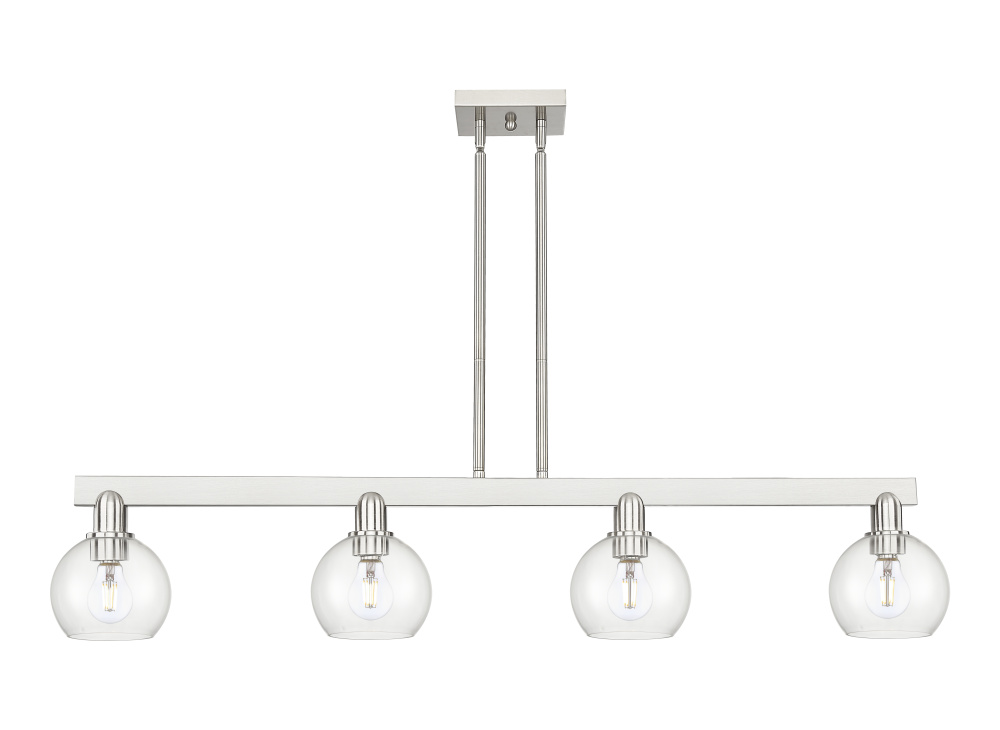 Athens - 4 Light - 49 inch - Brushed Satin Nickel - Stem hung - Island Light