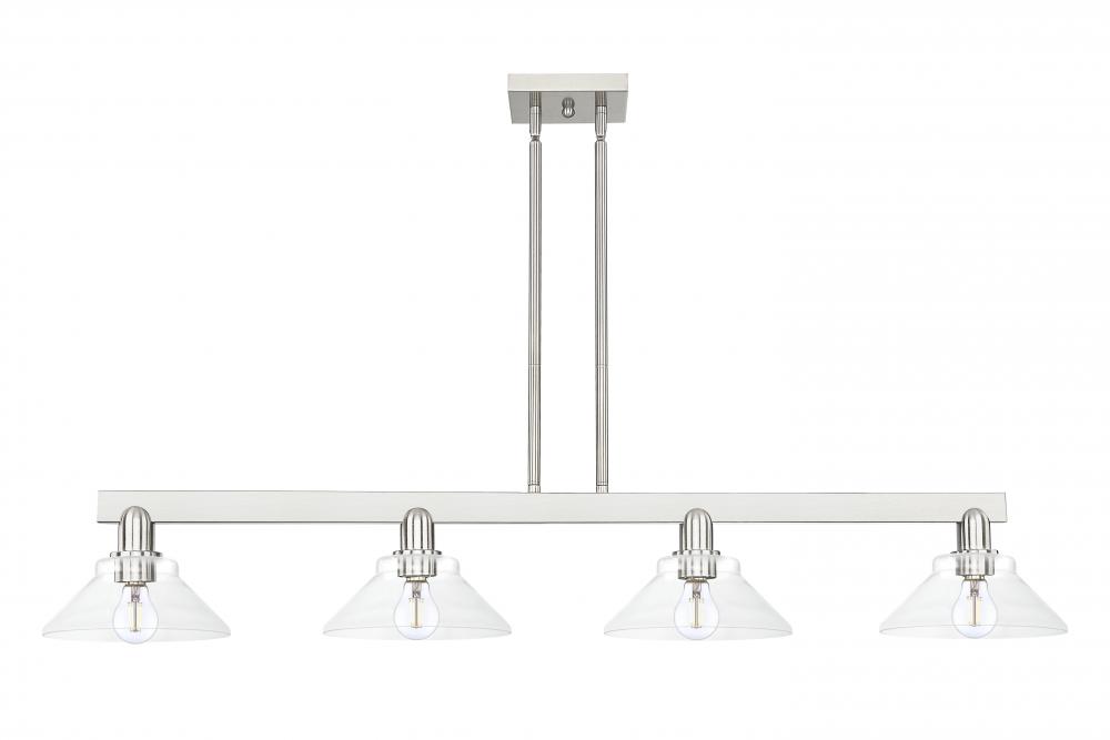Orwell - 4 Light - 51 inch - Brushed Satin Nickel - Stem hung - Island Light