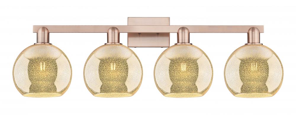 Athens - 4 Light - 35 inch - Antique Copper - Bath Vanity Light