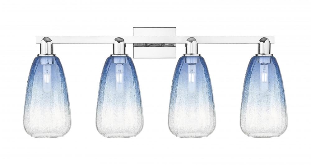 Brookhaven Almond - 4 Light - 36 inch - Polished Chrome - Bath Vanity Light