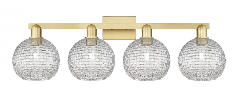 Athens - 4 Light - 35 inch - Satin Gold - Bath Vanity Light