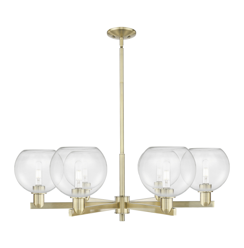 Athens - 6 Light - 38 inch - Antique Brass - Stem hung - Chandelier