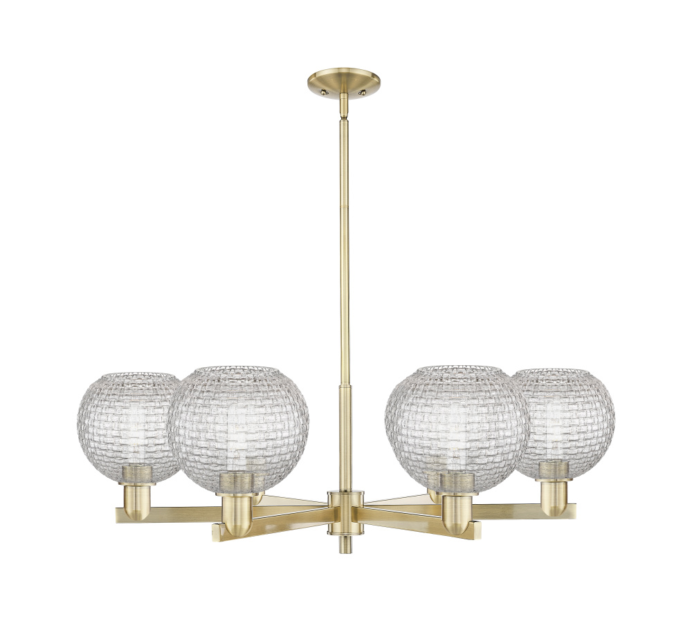 Athens - 6 Light - 38 inch - Antique Brass - Stem hung - Chandelier