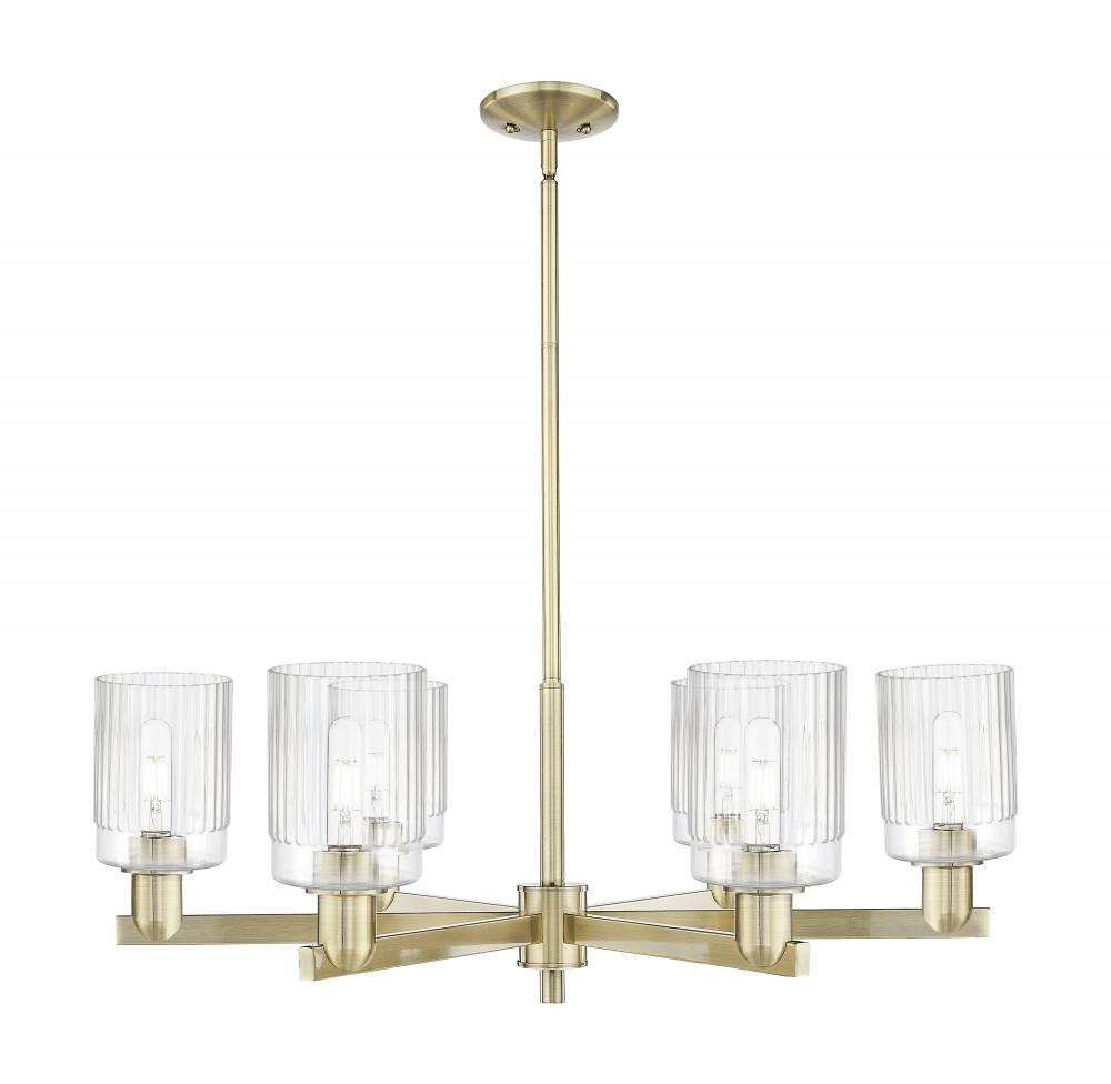 Hadley - 6 Light - 34 inch - Brushed Brass - Stem hung - Chandelier