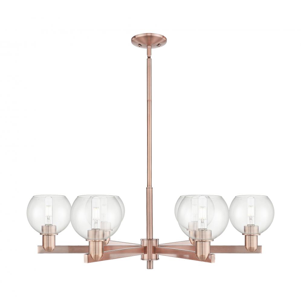 Athens - 6 Light - 36 inch - Antique Copper - Stem hung - Chandelier