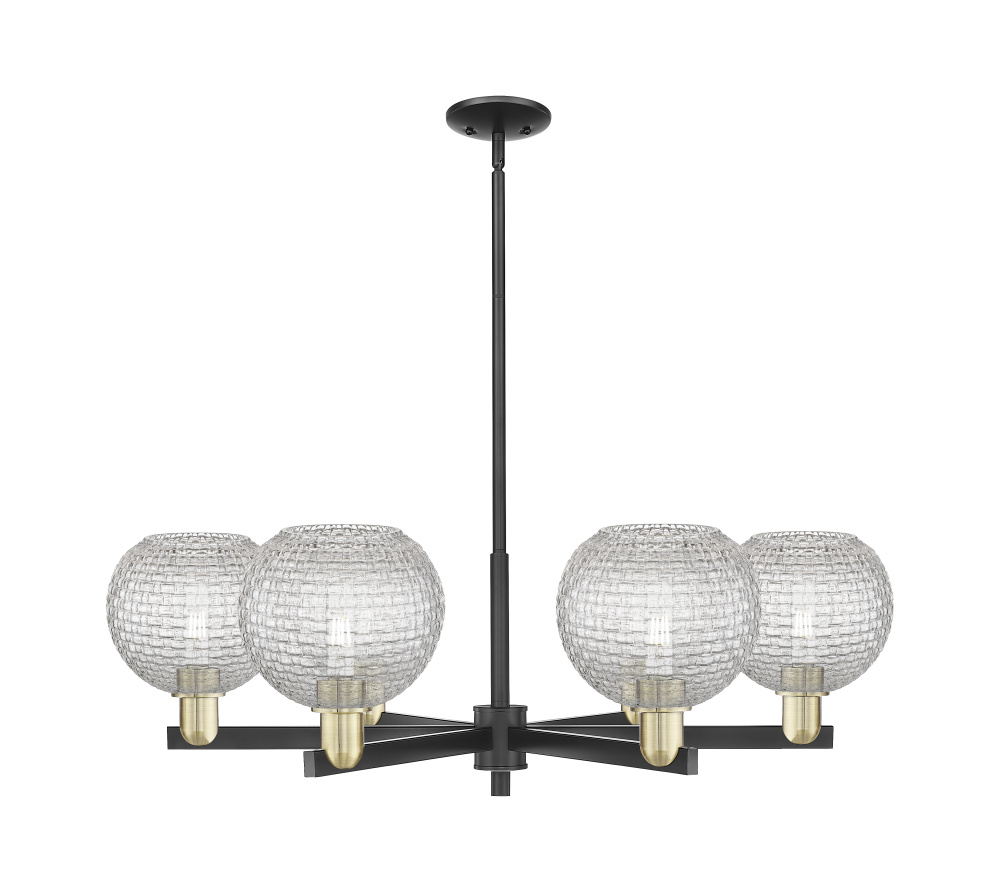 Athens - 6 Light - 38 inch - Black Antique Brass - Stem hung - Chandelier