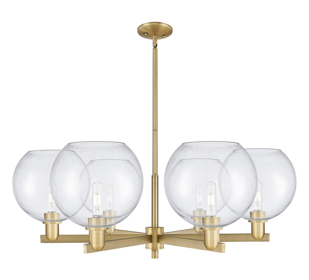 Athens - 6 Light - 40 inch - Brushed Brass - Stem hung - Chandelier