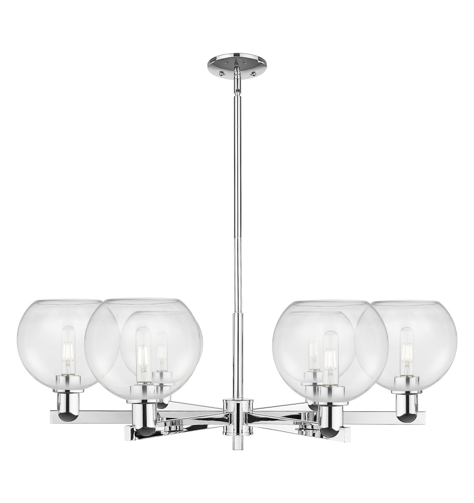 Athens - 6 Light - 38 inch - Polished Chrome - Stem hung - Chandelier