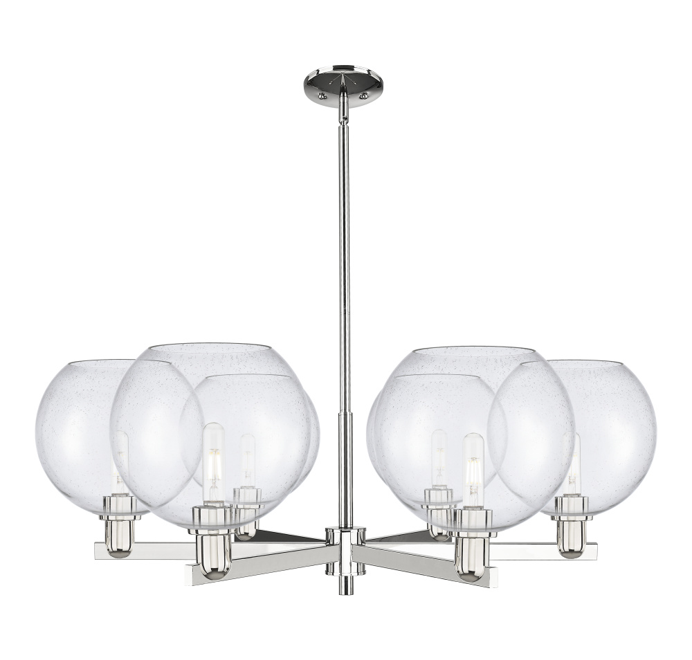Athens - 6 Light - 40 inch - Polished Nickel - Stem hung - Chandelier