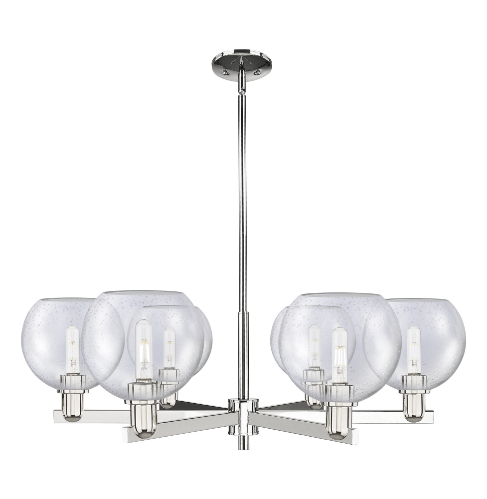 Athens - 6 Light - 38 inch - Polished Nickel - Stem hung - Chandelier