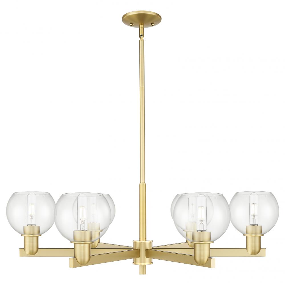 Athens - 6 Light - 36 inch - Satin Gold - Stem hung - Chandelier