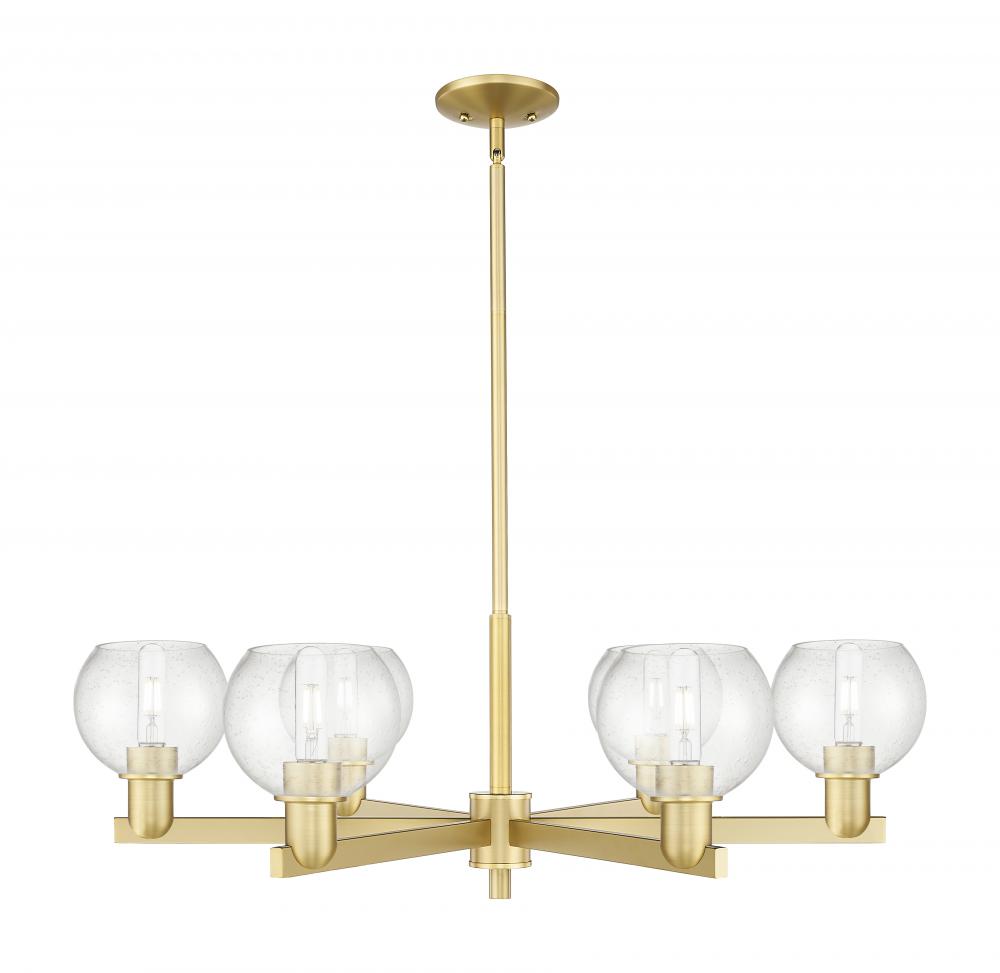 Athens - 6 Light - 36 inch - Satin Gold - Stem hung - Chandelier