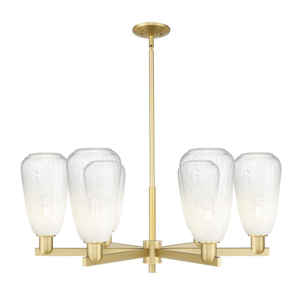 Brookhaven Almond - 6 Light - 24 inch - Satin Gold - Chandelier