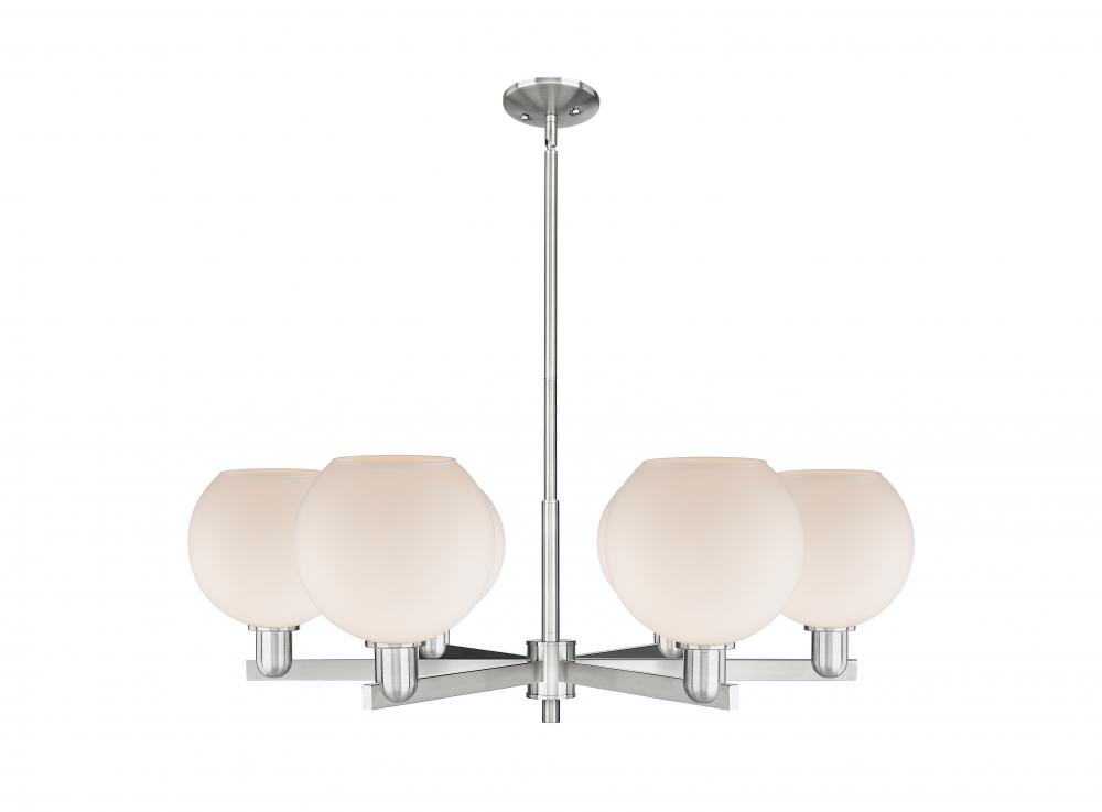 Athens - 6 Light - 38 inch - Satin Nickel - Stem hung - Chandelier