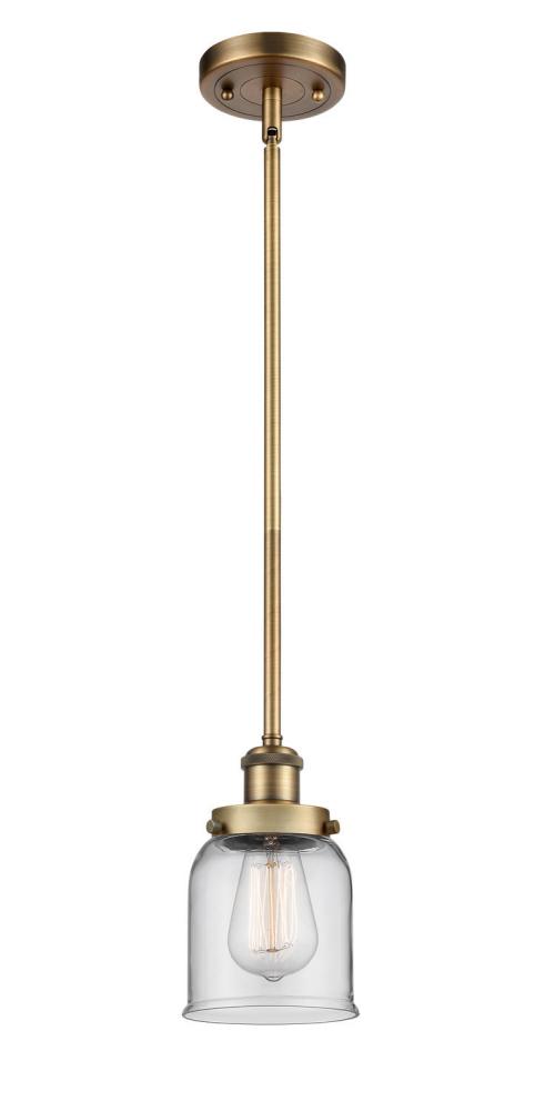 Bell - 1 Light - 5 inch - Brushed Brass - Mini Pendant