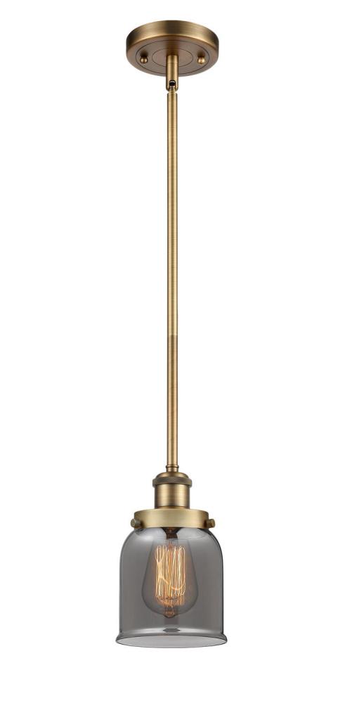 Bell - 1 Light - 5 inch - Brushed Brass - Mini Pendant