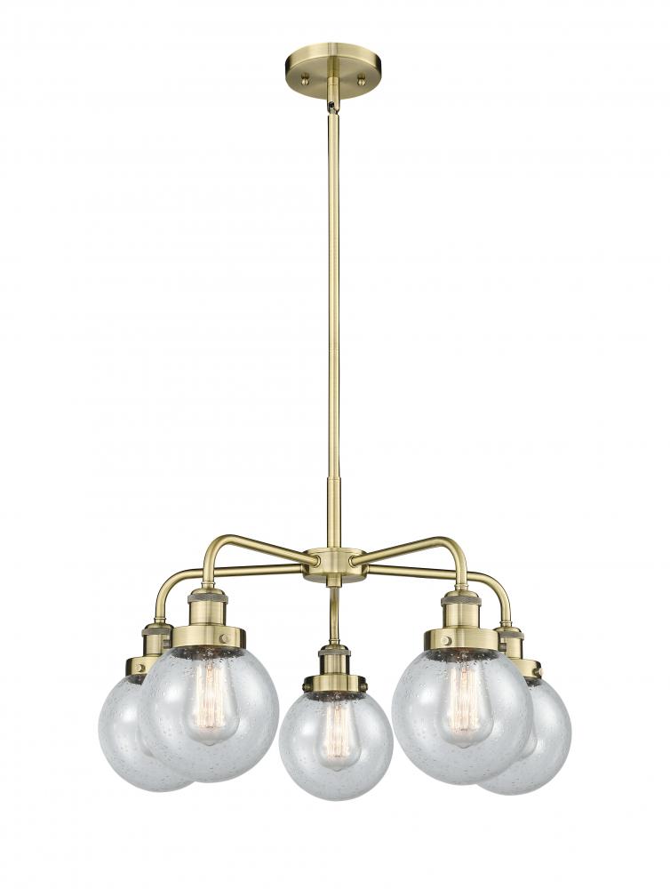 Beacon - 5 Light - 25 inch - Antique Brass - Chandelier