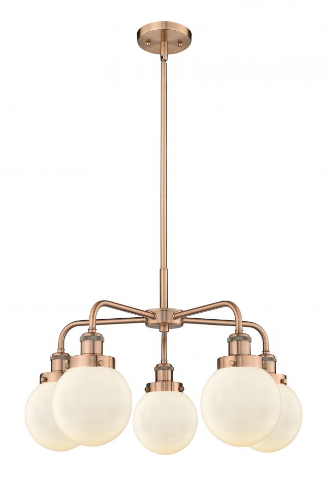 Beacon - 5 Light - 25 inch - Antique Copper - Chandelier