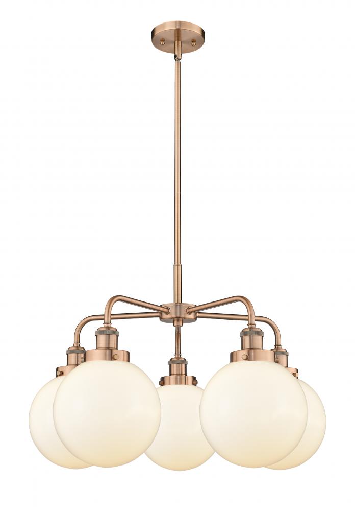 Beacon - 5 Light - 27 inch - Antique Copper - Chandelier