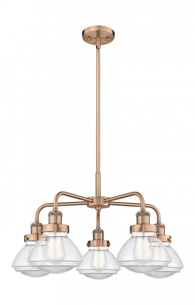 Olean - 5 Light - 25 inch - Antique Copper - Chandelier