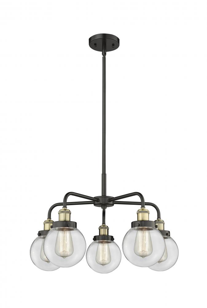 Beacon - 5 Light - 25 inch - Black Antique Brass - Chandelier