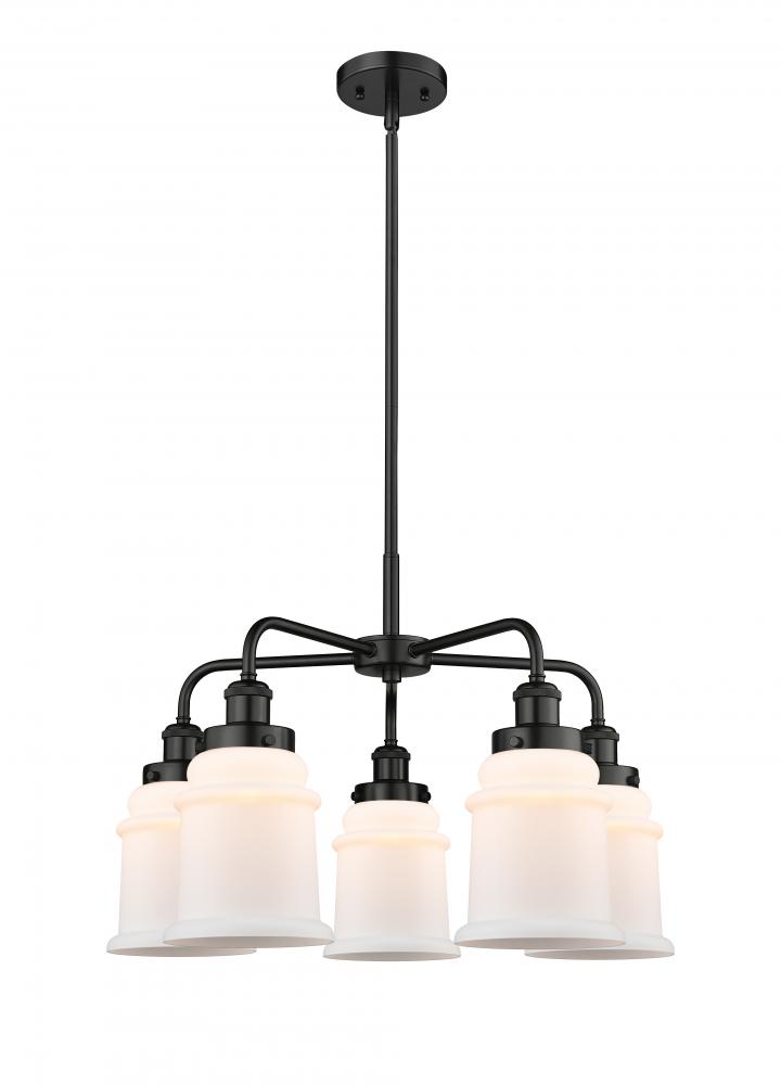 Canton - 5 Light - 25 inch - Matte Black - Chandelier