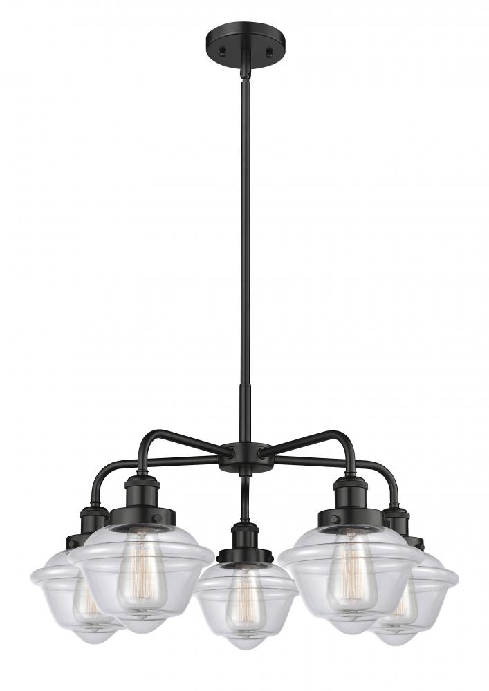 Oxford - 5 Light - 26 inch - Matte Black - Chandelier