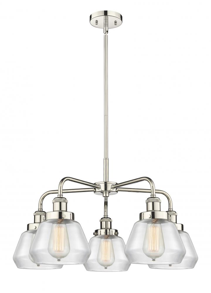 Fulton - 5 Light - 26 inch - Polished Nickel - Chandelier