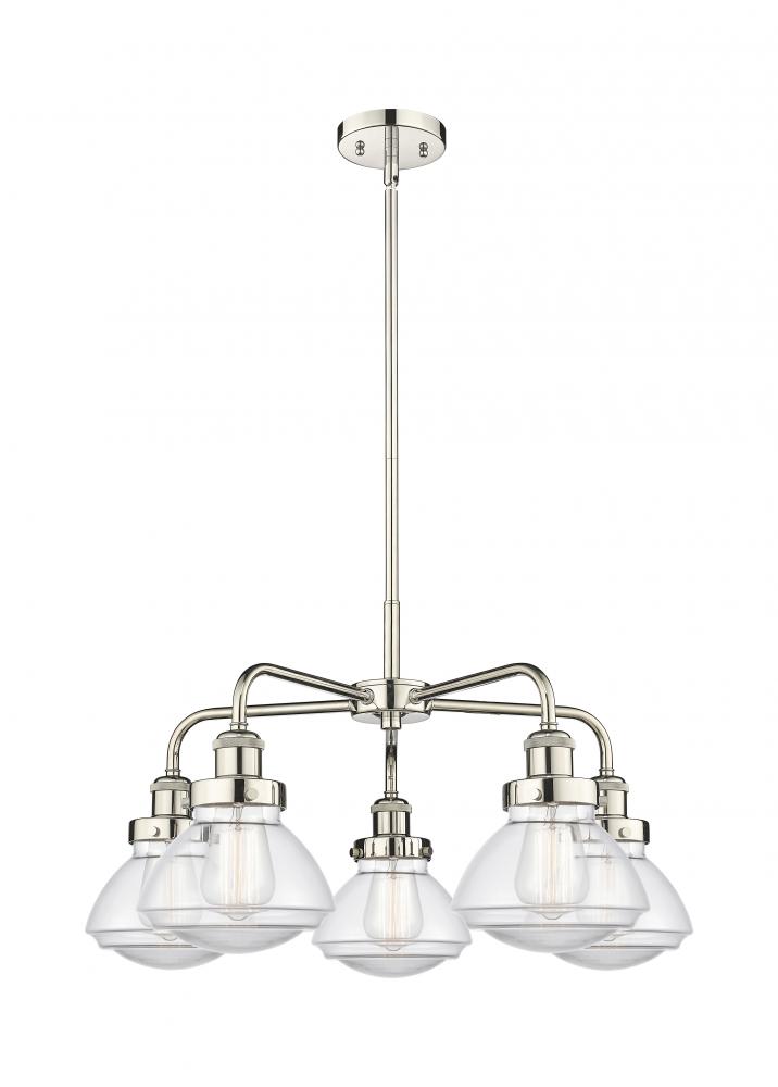 Olean - 5 Light - 25 inch - Polished Nickel - Chandelier