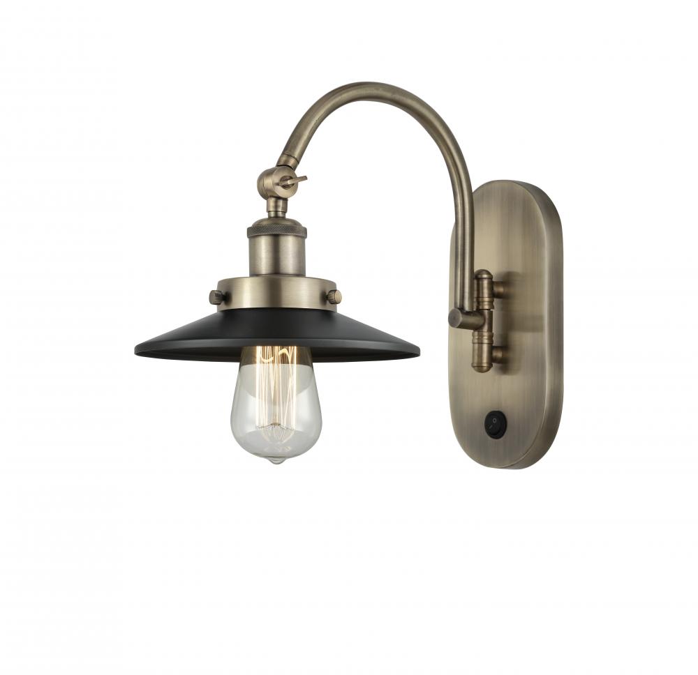 Railroad - 1 Light - 8 inch - Antique Brass - Sconce