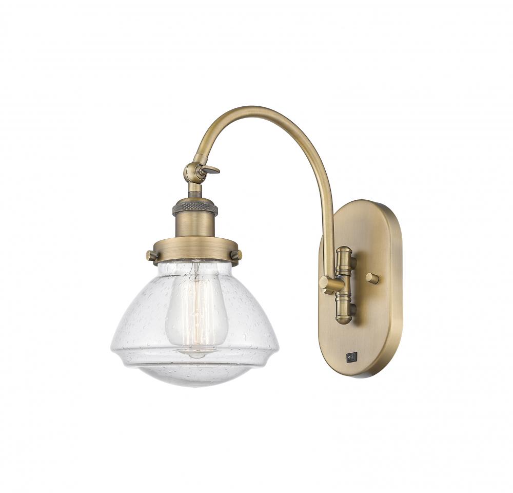 Olean - 1 Light - 7 inch - Brushed Brass - Sconce