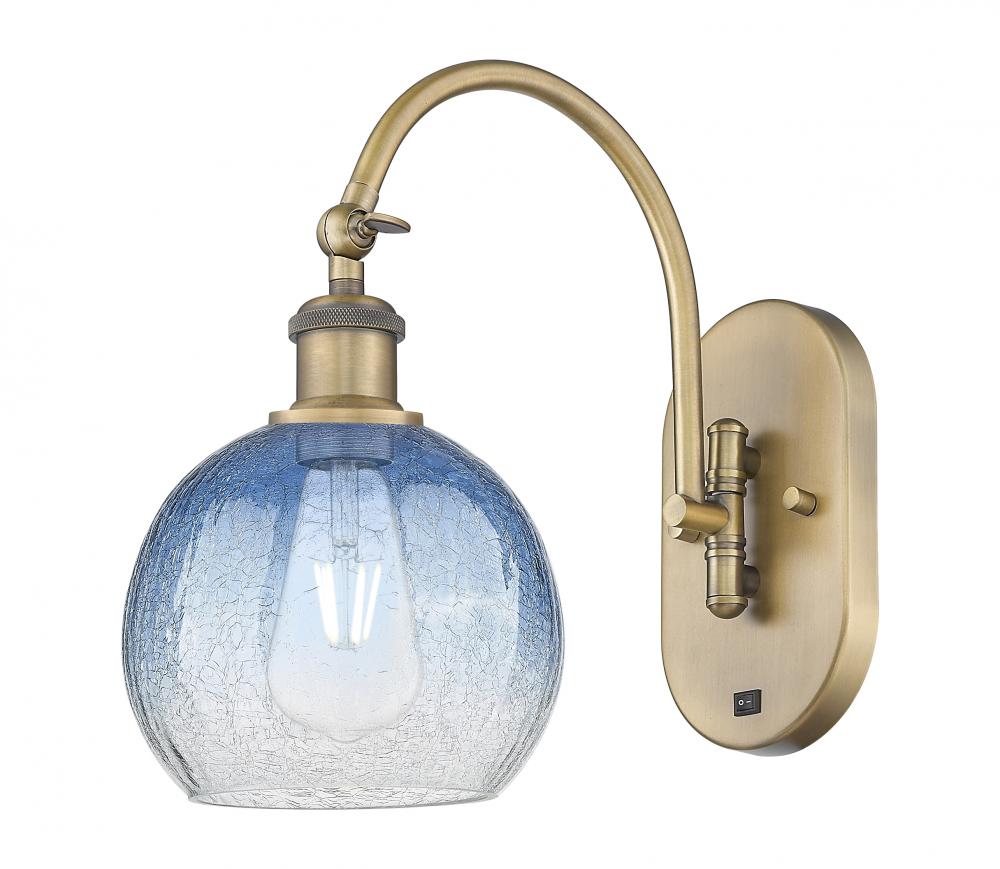 Brookhaven Globe - 1 Light - 8 inch - Brushed Brass - Sconce
