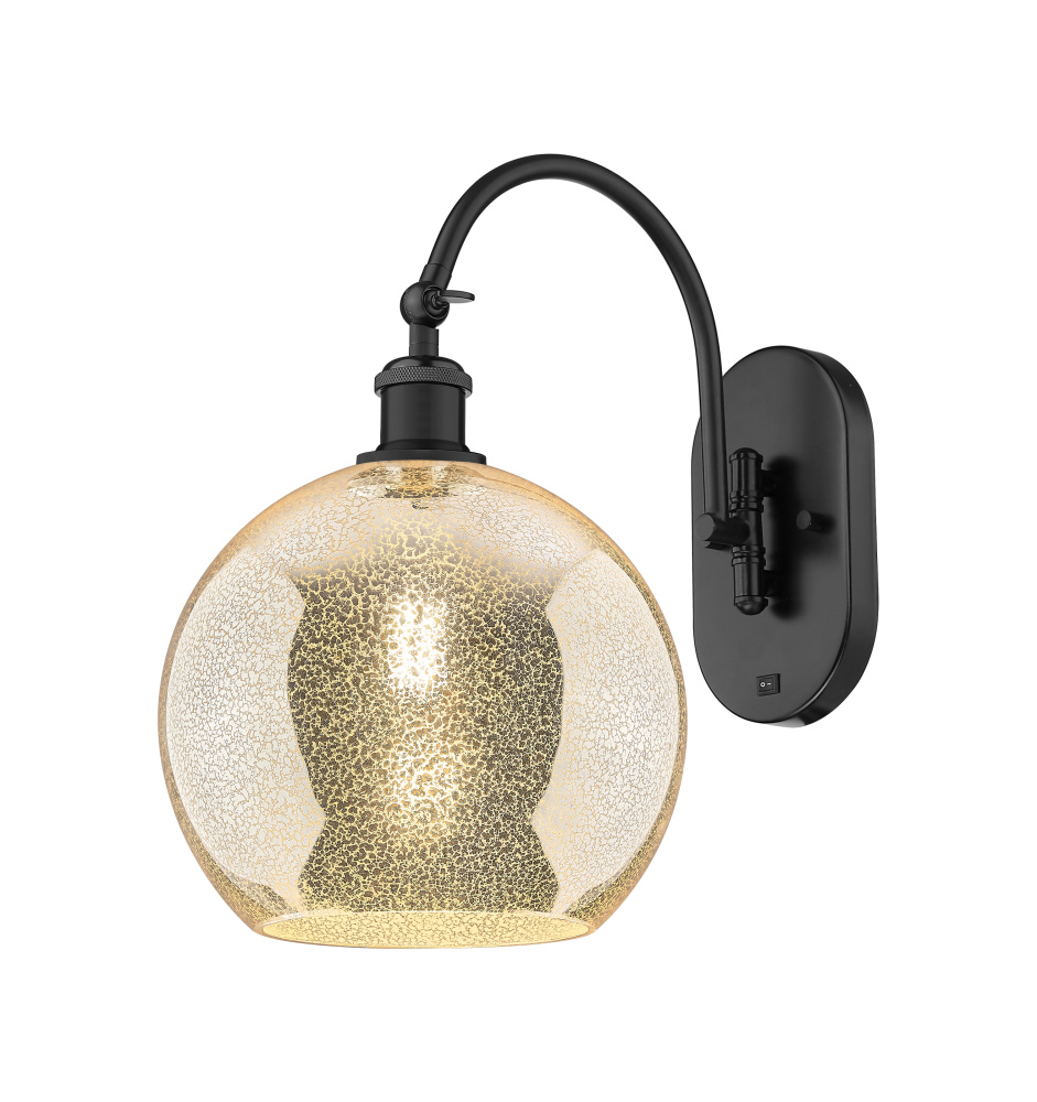 Athens - 1 Light - 10 inch - Matte Black - Adjustable - Sconce