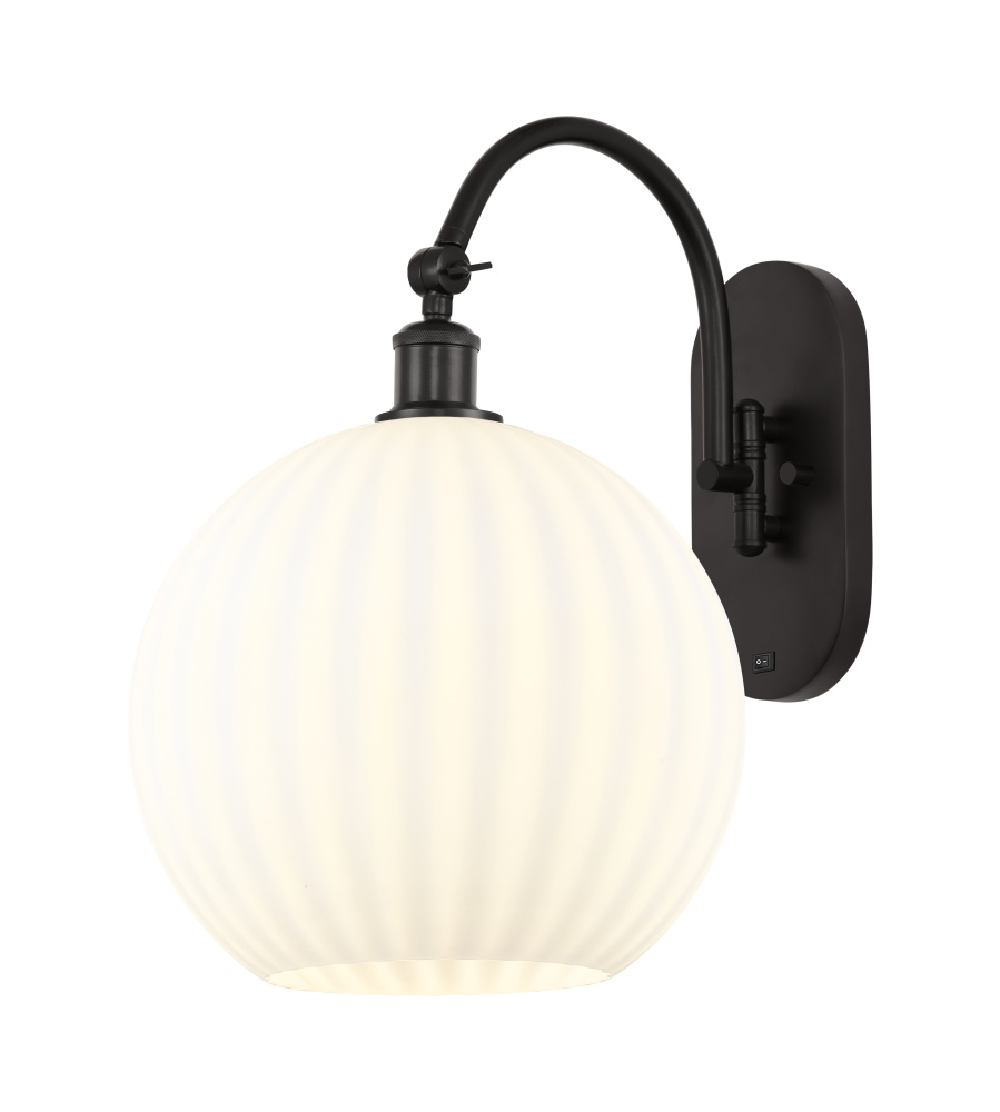 White Venetian - 1 Light - 12 inch - Oil Rubbed Bronze - Sconce