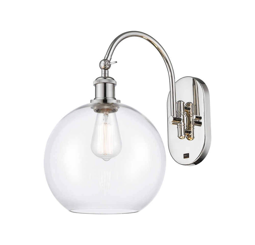 Athens - 1 Light - 10 inch - Polished Nickel - Adjustable - Sconce