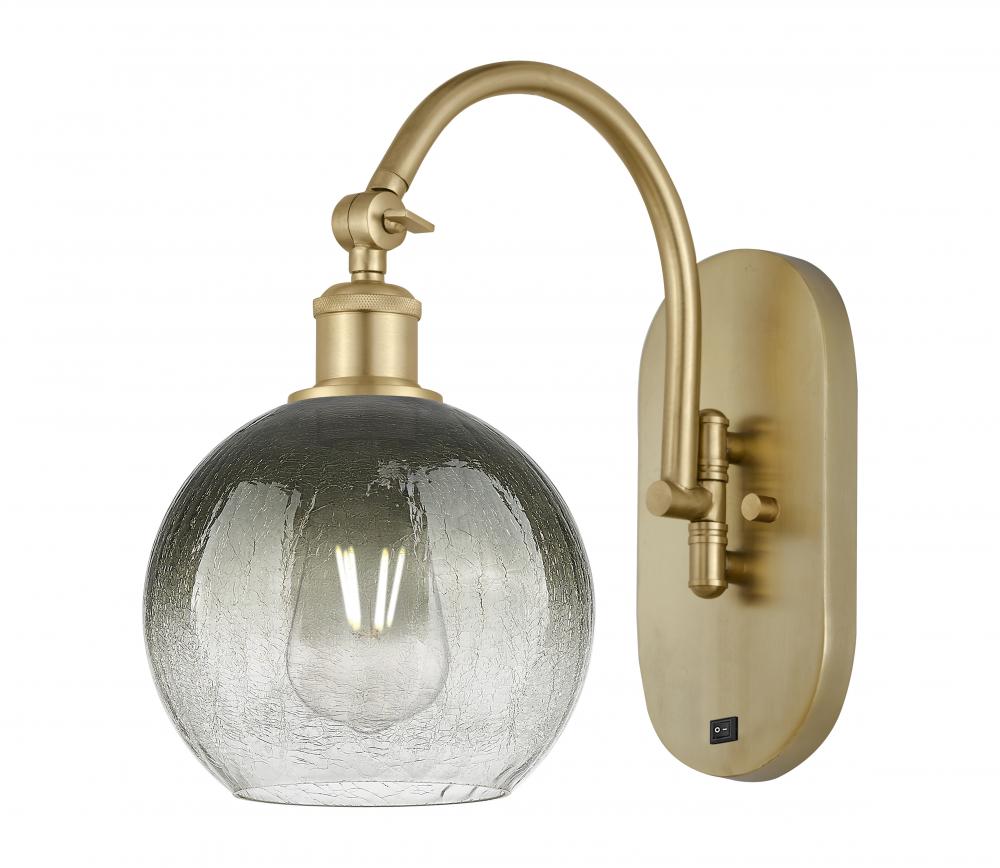 Brookhaven Globe - 1 Light - 8 inch - Satin Gold - Sconce