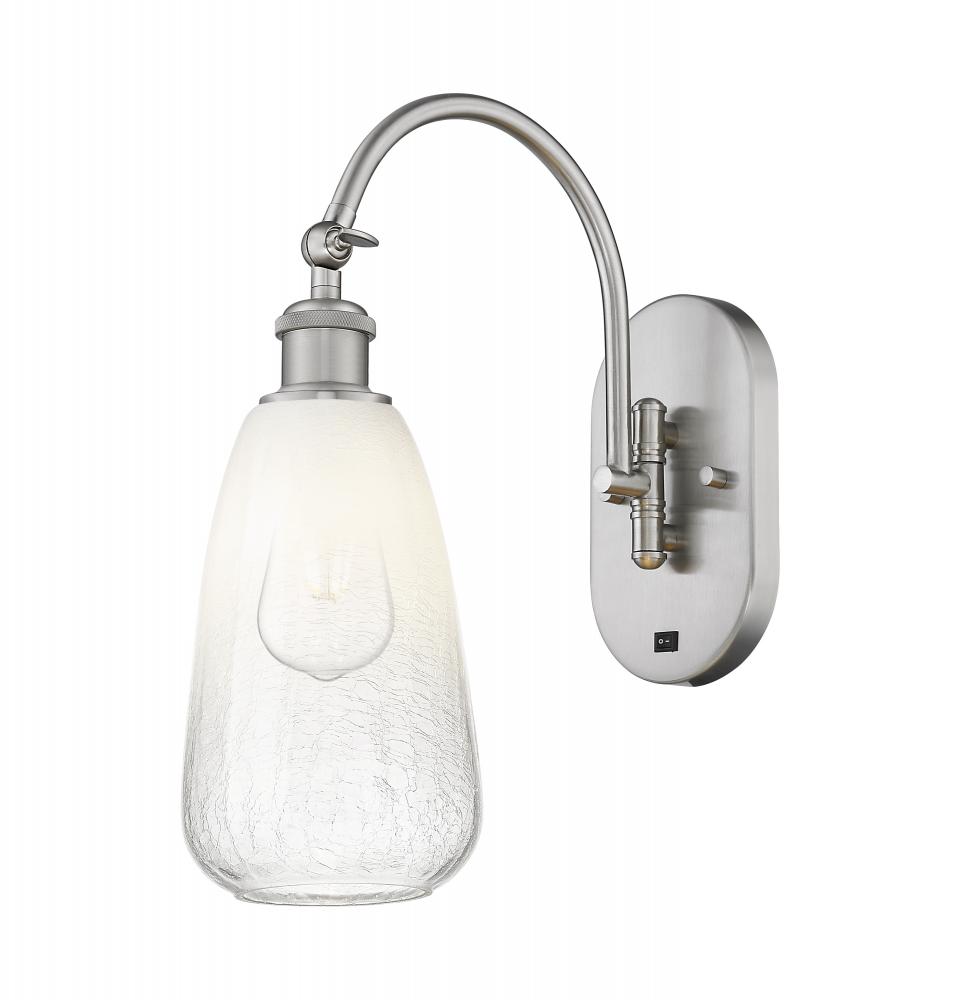 Brookhaven Almond - 1 Light - 6 inch - Brushed Satin Nickel - Sconce