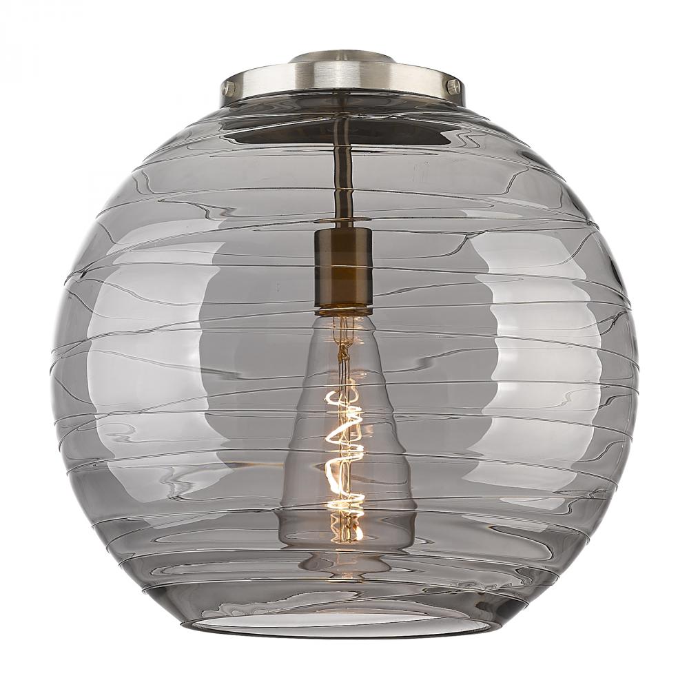 Deco Swirl 16" Light Smoke Glass