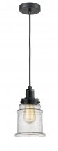 Innovations Lighting 100BK-10BK-0H-BK-G184 - Whitney - 1 Light - 8 inch - Matte Black - Cord hung - Mini Pendant