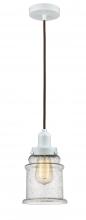 Innovations Lighting 100W-10BR-0H-W-G184 - Whitney - 1 Light - 8 inch - White - Cord hung - Mini Pendant