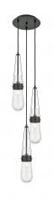 Innovations Lighting 113-452-1P-BK-G452-4SDY - Milan - 3 Light - 12 inch - Matte Black - Multi Pendant