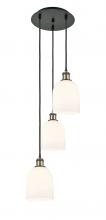 Innovations Lighting 113B-3P-BAB-G558-6GWH - Bella - 3 Light - 12 inch - Black Antique Brass - Cord Hung - Multi Pendant