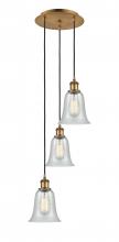 Innovations Lighting 113B-3P-BB-G2812 - Hanover - 3 Light - 13 inch - Brushed Brass - Cord Hung - Multi Pendant