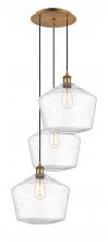 Innovations Lighting 113B-3P-BB-G654-12 - Cindyrella - 3 Light - 19 inch - Brushed Brass - Cord Hung - Multi Pendant