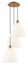 Innovations Lighting 113B-3P-BB-GBD-121 - Bristol - 3 Light - 19 inch - Brushed Brass - Cord Hung - Multi Pendant